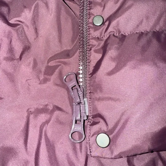 Eileen Fisher Plum/Eggplant Hooded Puffer Vest - Picture 7 of 9